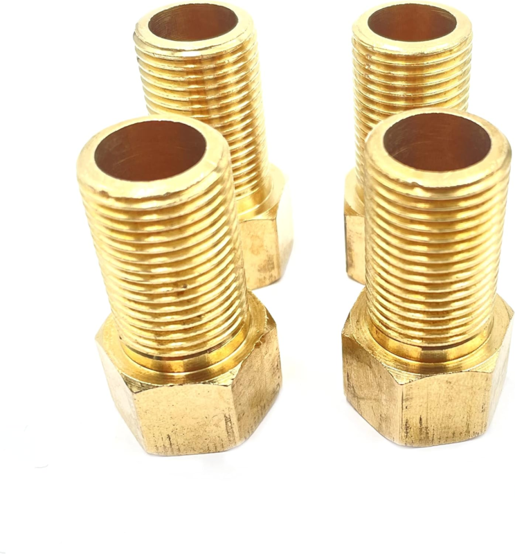 4pcs 3/8 x 1/4 inch Compression 90 Degree Elbow Brass Pipe Fitting NPT  thread