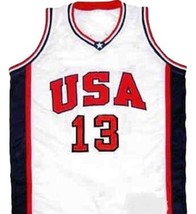 Antonio Mc Dyess #13 Team USA Men Basketball Jersey White Any Size image 4
