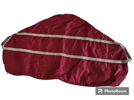 Used English Hunt Seat Saddle Carry Bag Burgundy Nylon with Fleece Lining USED image 2