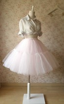 PINK Puffy Layered Tulle Skirt Womens Pink Ballerina Tulle Skirt Plus Size image 1