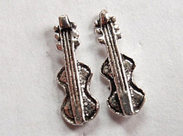 6-String Guitar Stud Earrings 925 Sterling Silver Corona Sun Jewelry guitarist - $4.05