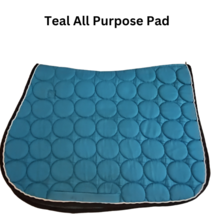 Roma All Purpose Horse Saddle Pad and Set of 4 Polos Turquoise USED image 1