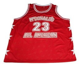 Michael Jordan McDonald's All American New Basketball Jersey Red Any Size image 4