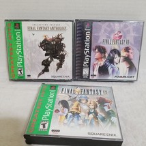 Playstation Final Fantasy Anthology ~ iiiv ix lot of 3  Booklet and Case 8 9 - $55.74