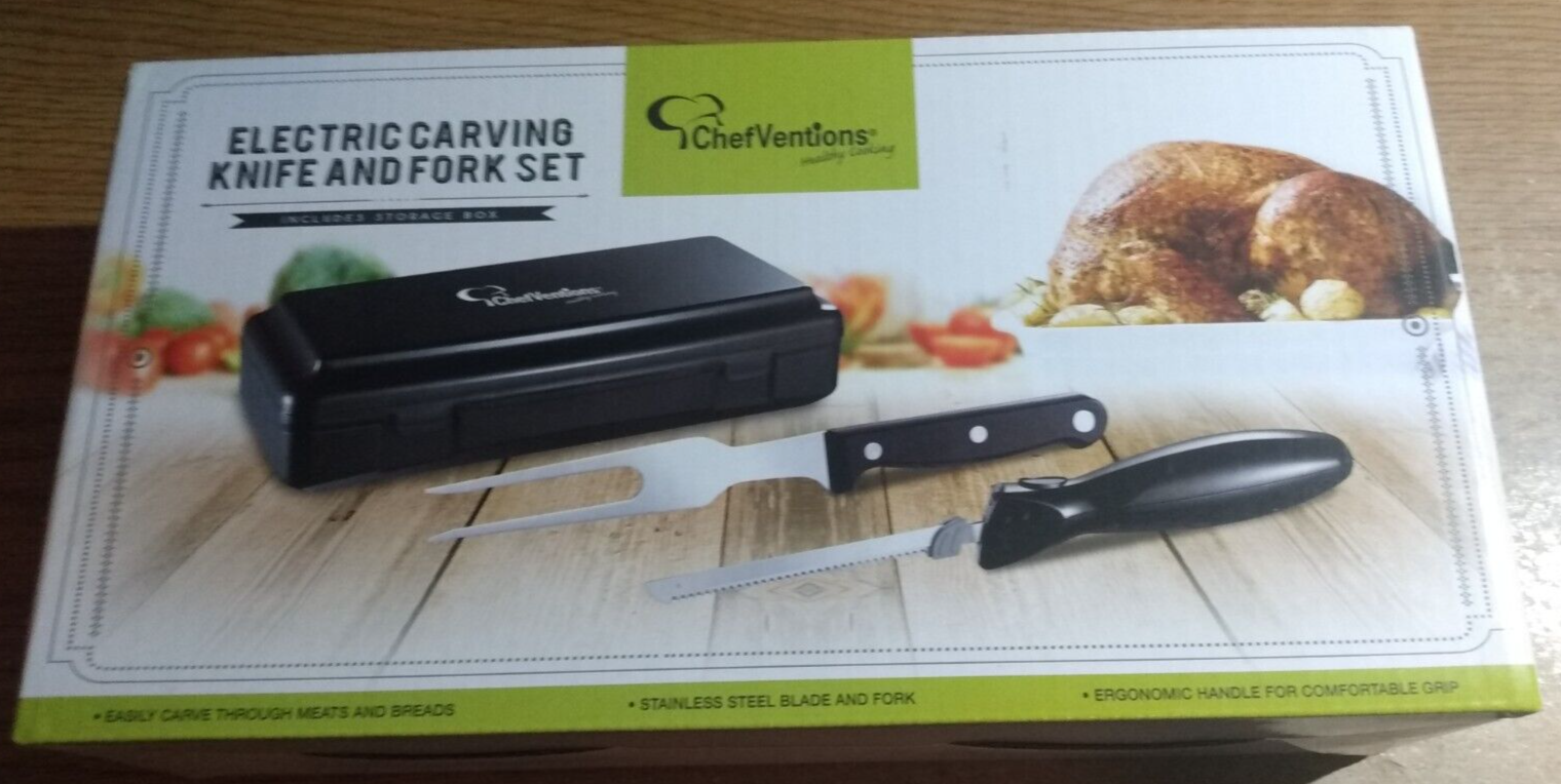 Sunbeam Electric Knife Stainless Steel Meat Bread Carving 2 Blades Multi  Purpose