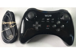 Nintendo Wii U Pro Controller OEM (WUP-005) Black - TESTED, WORKING + Cable - $39.59
