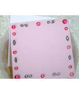 Pink Handcrafted Paper Quill Pink Crinkle Flower Border Card - $9.99