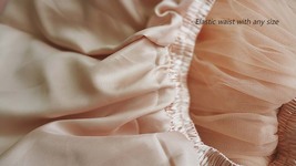 Deep Blush Tulle Maxi Skirt Floor Length Puffy Tulle Bridal Skirt Plus Size image 7