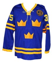 Any Name Number Tre Kronor Sweden Hockey Jersey Blue Lundqvist Any Size image 1