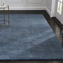 Area Rugs 9&#39; x 12&#39; Baxter Blue Hand Tufted Crate &amp; Barrel Soft Woolen Ca... - $799.00