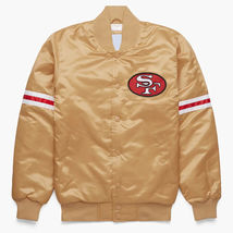 Men's JH Design Black San Francisco 49ers Wool & Leather Reversible Jacket with Embroidered Logos Size: 4XL