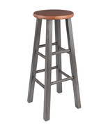 Winsome Wood Contemporary Home 29&quot; Ivy Bar Stool, Rustic Teak and Gray - $71.43