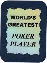 World's Greatest Poker Player Texas Hold'em Omaha Stud 3" x 4" Love Note Sports  - $3.99