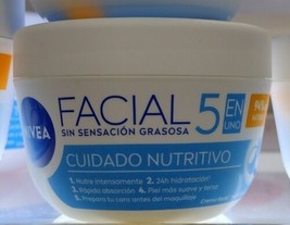 NIVEA FACIAL 5 CREMA CUIDADO NUTRITIVO / NOURISHING CREAM - 200 ml - FRE... - $14.50