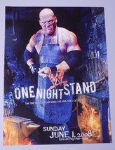 June 1 2008 Kane One Night Stand PPV WWE Poster 12x16 2 Sided Wrestling ... - $29.69