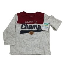 Carter's Shirt Boys Football Long Sleeve Embroidered Graphic T-Shirt Size 3-6 M - $2.99