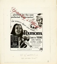 Loretta Young RAMONA Original AD ART 8x10 B&amp;W Photo  - $9.99