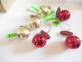 CHRISTMAS ORNAMENTS WHOLESALE- 96614- CHRISTMAS BELLS - (6) - NEW- W23 - $5.65