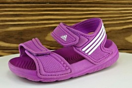 adidas Toddler Girls 4 Medium Purple Sandals Synthetic - $21.56