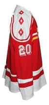 Any Name Number Russia CCCP Custom Retro Hockey Jersey New Red Any Size image 4