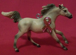 Custom Made Breyer Horse Ornament Breast Cancer Pink Ribbon  - $18.00