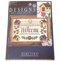 Cross Stitch Kit Welcome Bienvenue Design by Leisure Arts New Sealed Package 5x7 - $14.03