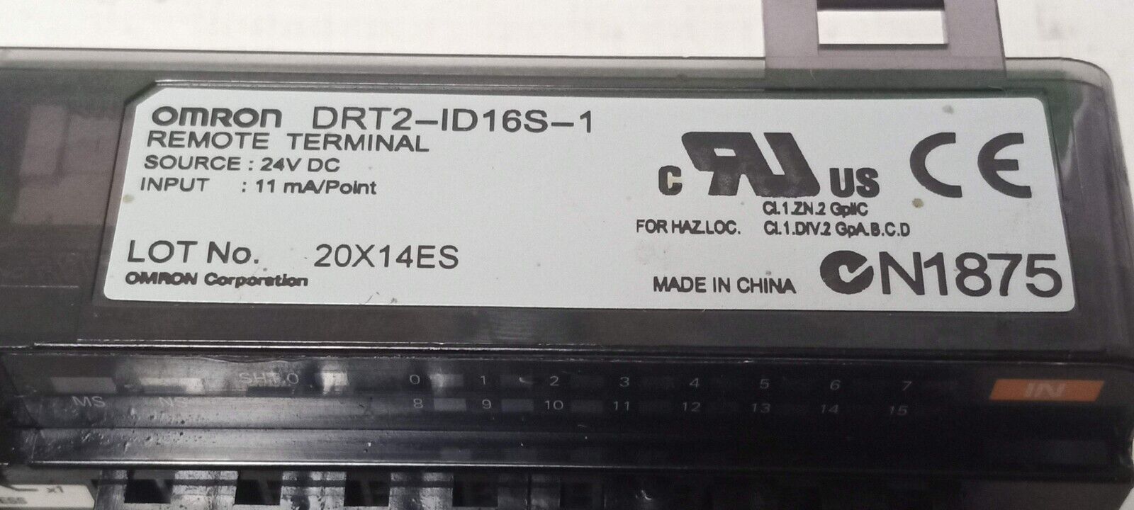 Omron Drt2 Id16s 1 Digital I O Remote Terminal Plc Load Short Circuit