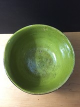 Vintage 50s Tlaquepaque Mexican Pottery 9 1/2" Salad Bowl image 4
