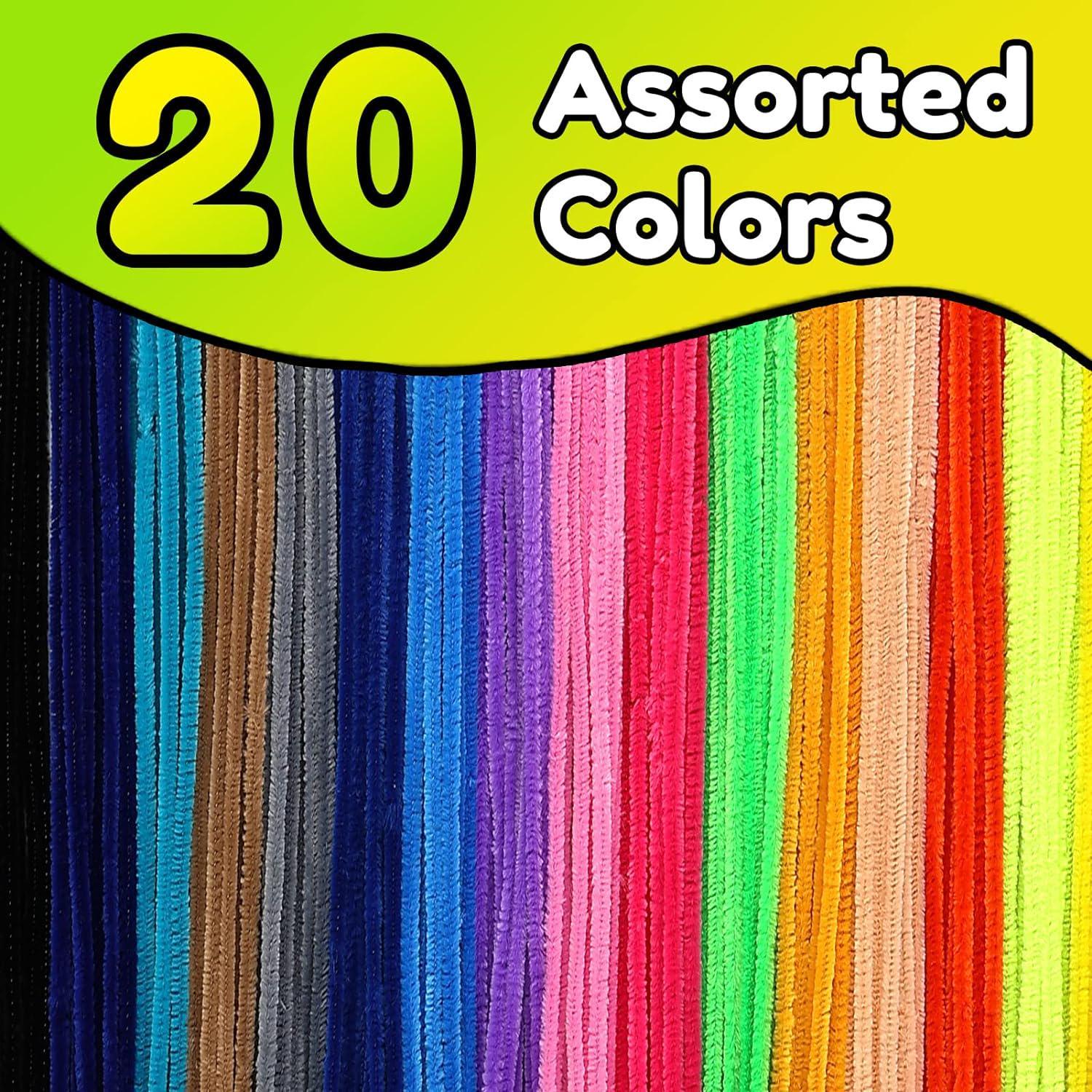 Pipe Cleaners, Pipe Cleaners for Crafts (200Pcs 20 Multi-Colored),12 Inch  Long P
