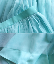 Blue Tulle Maxi Skirt, Floor Length Tulle Skirt, Plus Size Wedding Skirt Outfit image 7