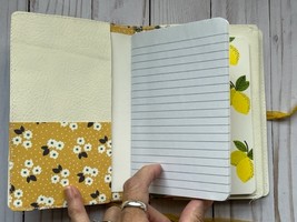 Pocket Journal. Three Inserts. Faux Leather. Handmade. Refillable image 2
