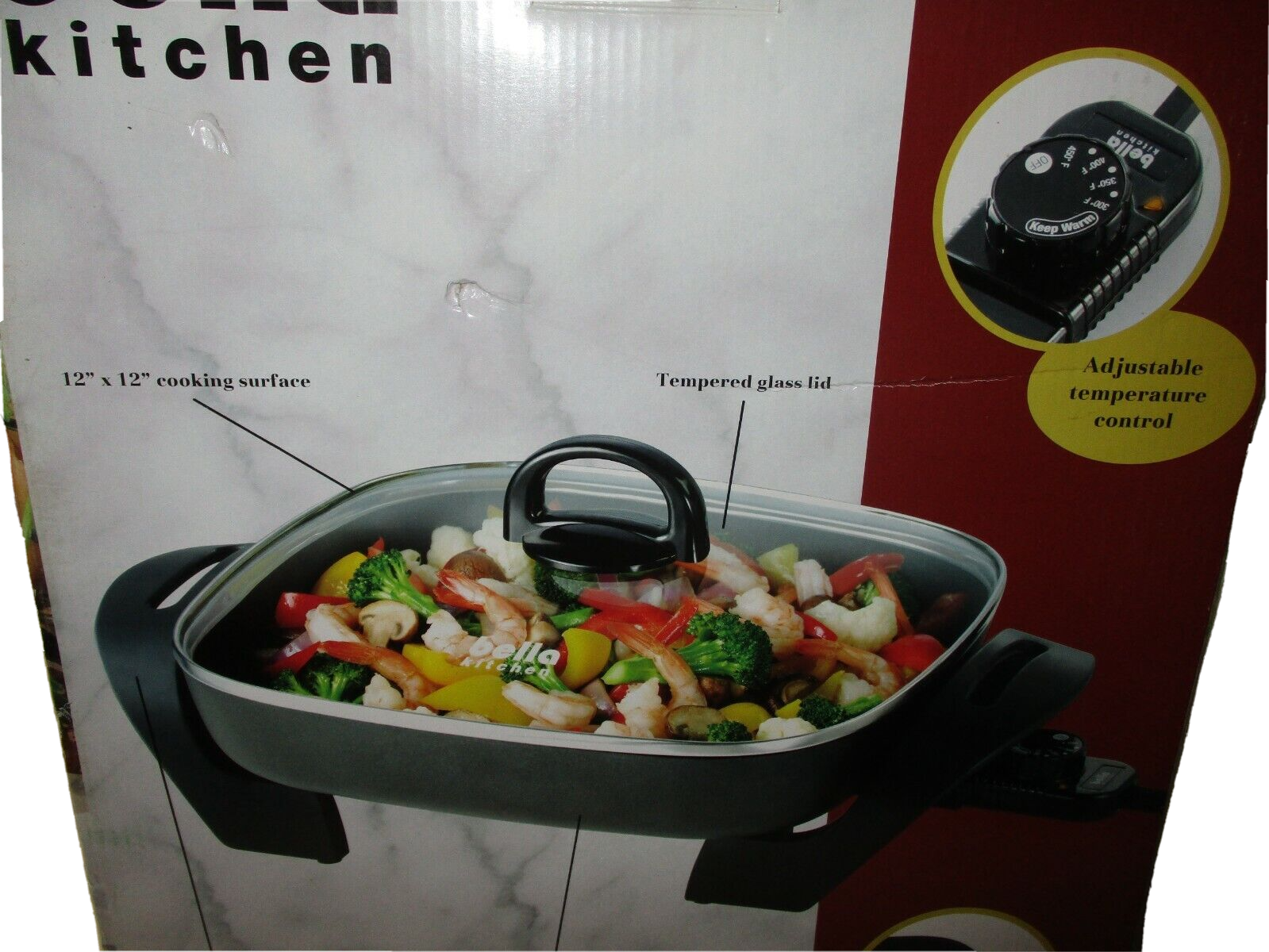 1250W 310-B FARBERWARE 12 Electric Frying Pan Skillet 100 Heat