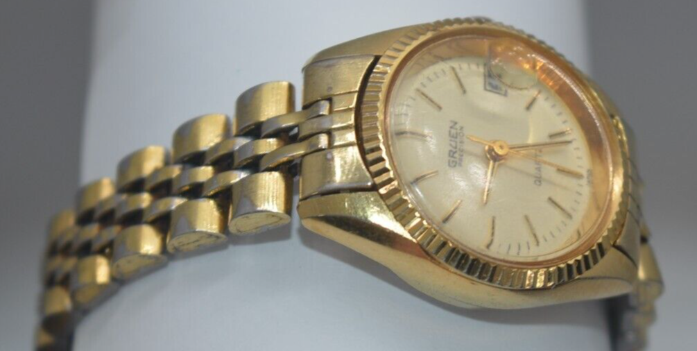 Eddie Bauer Lady 30m Gold Tone Japan Movt Mesh Analog Quartz Watch~New  Battery