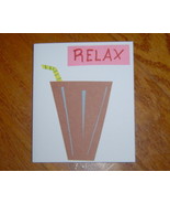 Relax Card, Handcrafted scrap happy card - $4.95