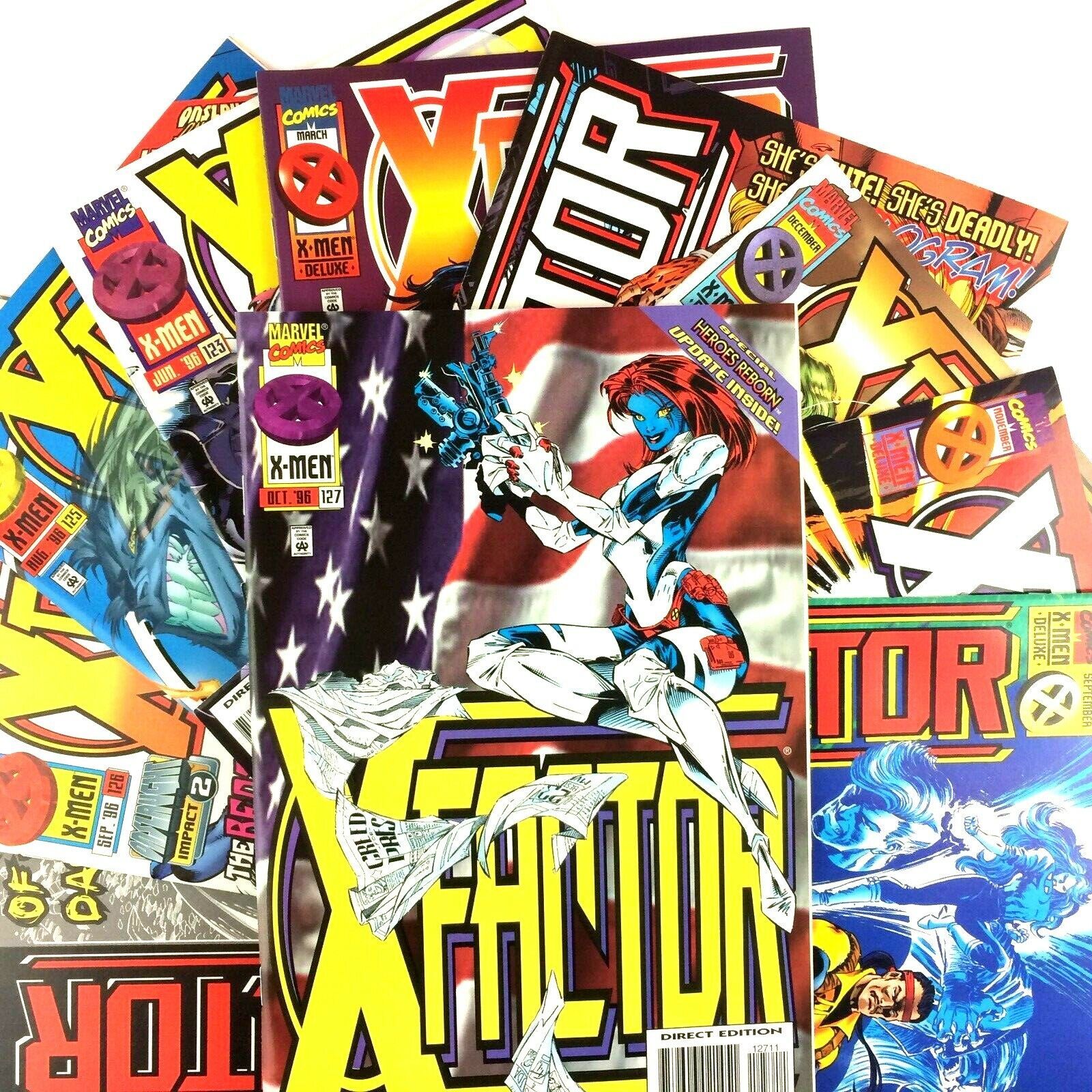 Primary image for X-Factor 10 Comic Book Lot Marvel 114 116 117 119 120 123 125 126 127 128