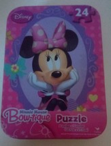 24 Pce Disney Jigsaw Puzzle In A Tin: Minnie Mouse Bowtique! - $7.40