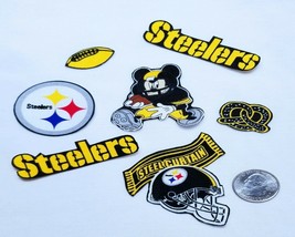 Pittsburgh Steelers Mickey Mouse, NFL Fabric Iron On Appliques, 8 Pc #5 - $7.99