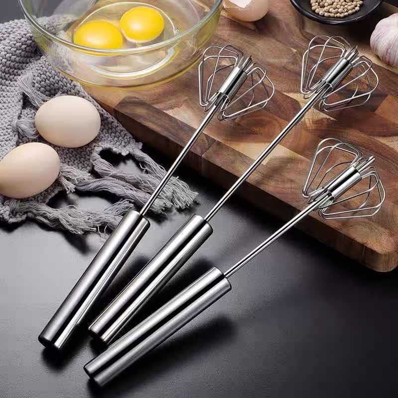 1/2 Pack Stainless Steel Spring Whisk, Egg Whisk Hand Push Whisk Blender  for Home Versatile Tool for Egg Beater Kitchen Utensil for Blending Whisking  Beating & Stirring 