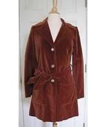 Thea Porter Couture Made in England Vintage 60s 70s Velvet Trench Jacket Small S - $988.02