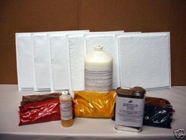 12x12 RUSTIC TILE MAKING KIT w/6 MOLDS & SUPPLIES CRAFTS 100s OF TILES @ PENNIES image 1