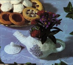 Floral Tissue Cover Sweet Sara Doily Teapot Star Place Mat Cozy Crochet PATTERN - $5.99