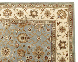 Brand New Malika Blue Wool Persian Style Area Rug - 5' x 8' - $399.00