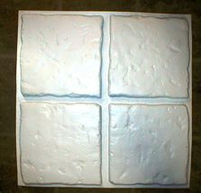 Concrete Tile Molds (4) Make 13"x13" Custom Chiseled Stone Tiles @ 35 Cents Each image 3
