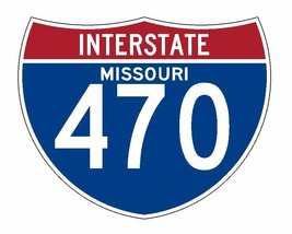 Interstate 470 Sticker R2065 Missouri Highway Sign Road Sign - $1.45
