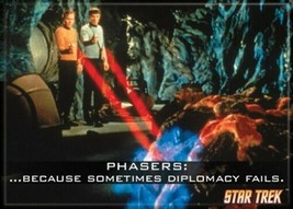 Star Trek: The Original Series Phasers: Diplomacy Fails Magnet, NEW UNUSED - $3.99