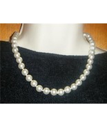 White Pearl Necklace 10MM New with Tag - $14.95