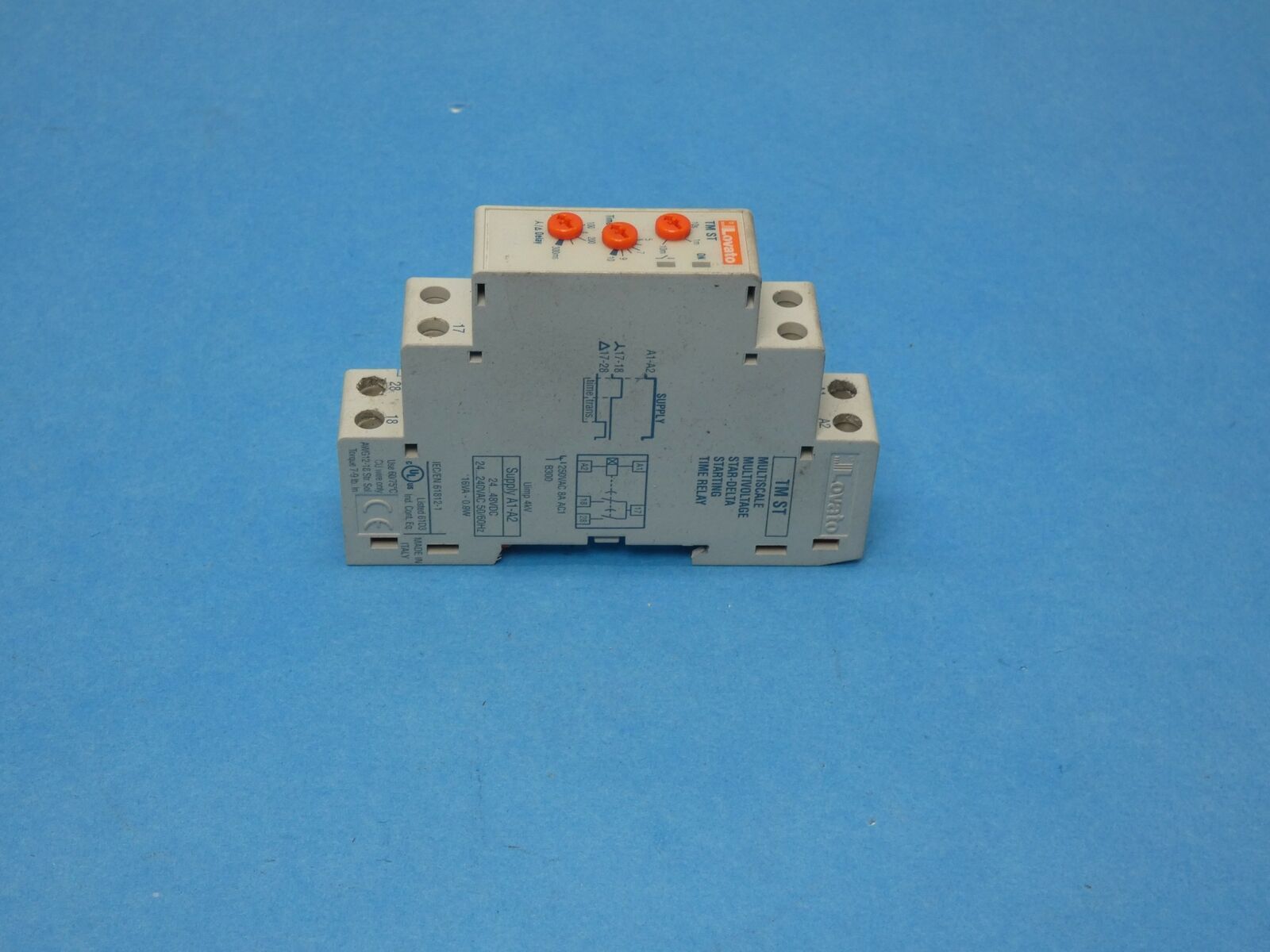 Lovato TMST Time Relay for StarDelta Starting 2448 VDC/24240VAC DIN