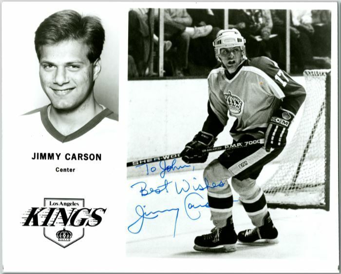Jimmy Carson Edmonton Oilers Autographed 8x10 Photo NHL Hockey - $12.42
