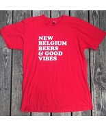 New Belgium Beers &amp; Good Vibes Shirt Large Brewing Beer American Apparel H5 - $23.75