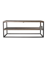 Ohio Rustic Industrial 43.3&quot; Ash Grey Rectangle Reclaimed Wood Coffee Table - $513.00